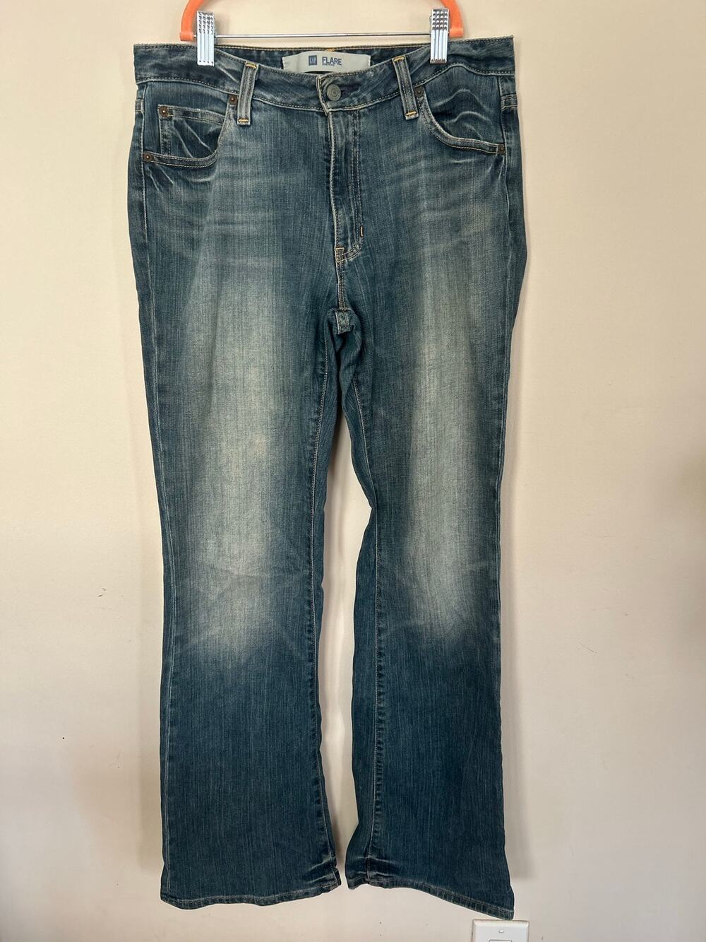 Gap Vintage Y2K Flare Stretch Jeans Medium Wash Size 8 Regular 2007